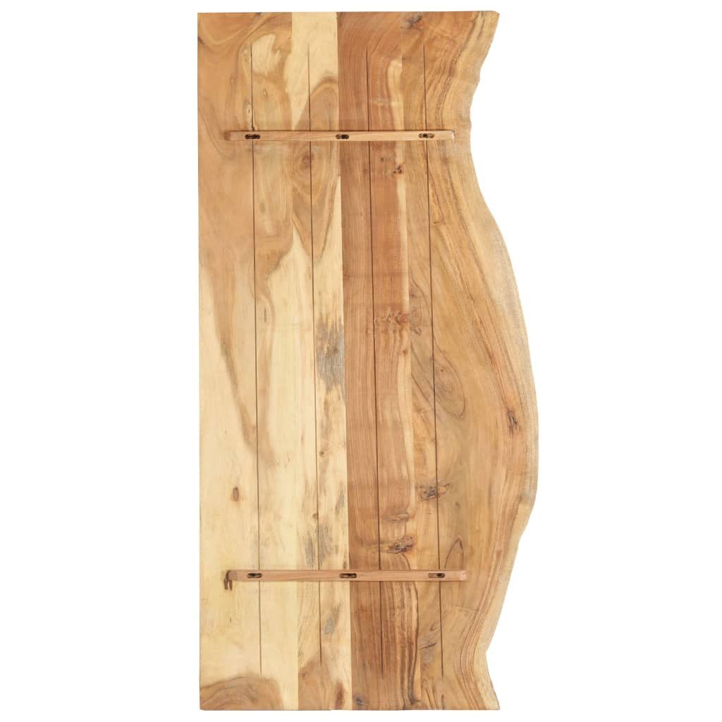 vidaXL Waschtisch 140 x 52 x 25 cm Badezimmer-Waschtischplatte Massivholz Akazie 140x55x