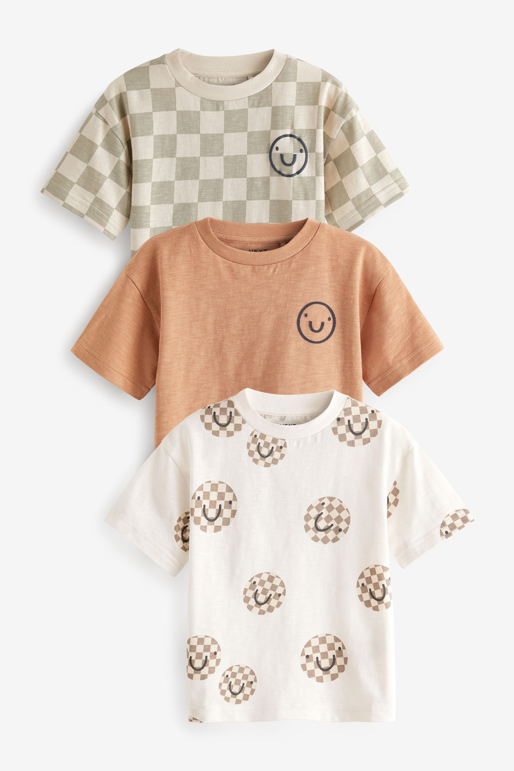 Next T-Shirt Kurzarm-T-Shirts mit Figur, 3er Pack (3-tlg)