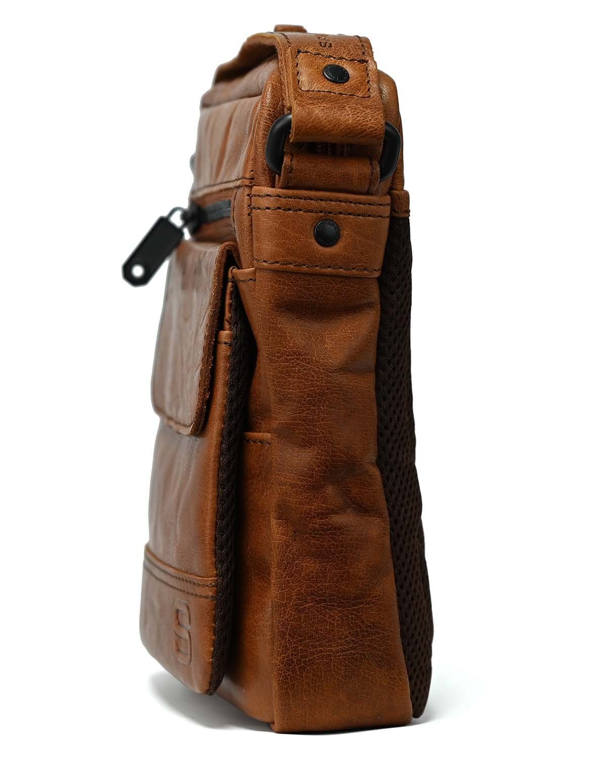 Spikes & Sparrow Umhängetasche Spikes & Sparrow-Leather-Cross-Bag 18x21x5 47-Brandy
