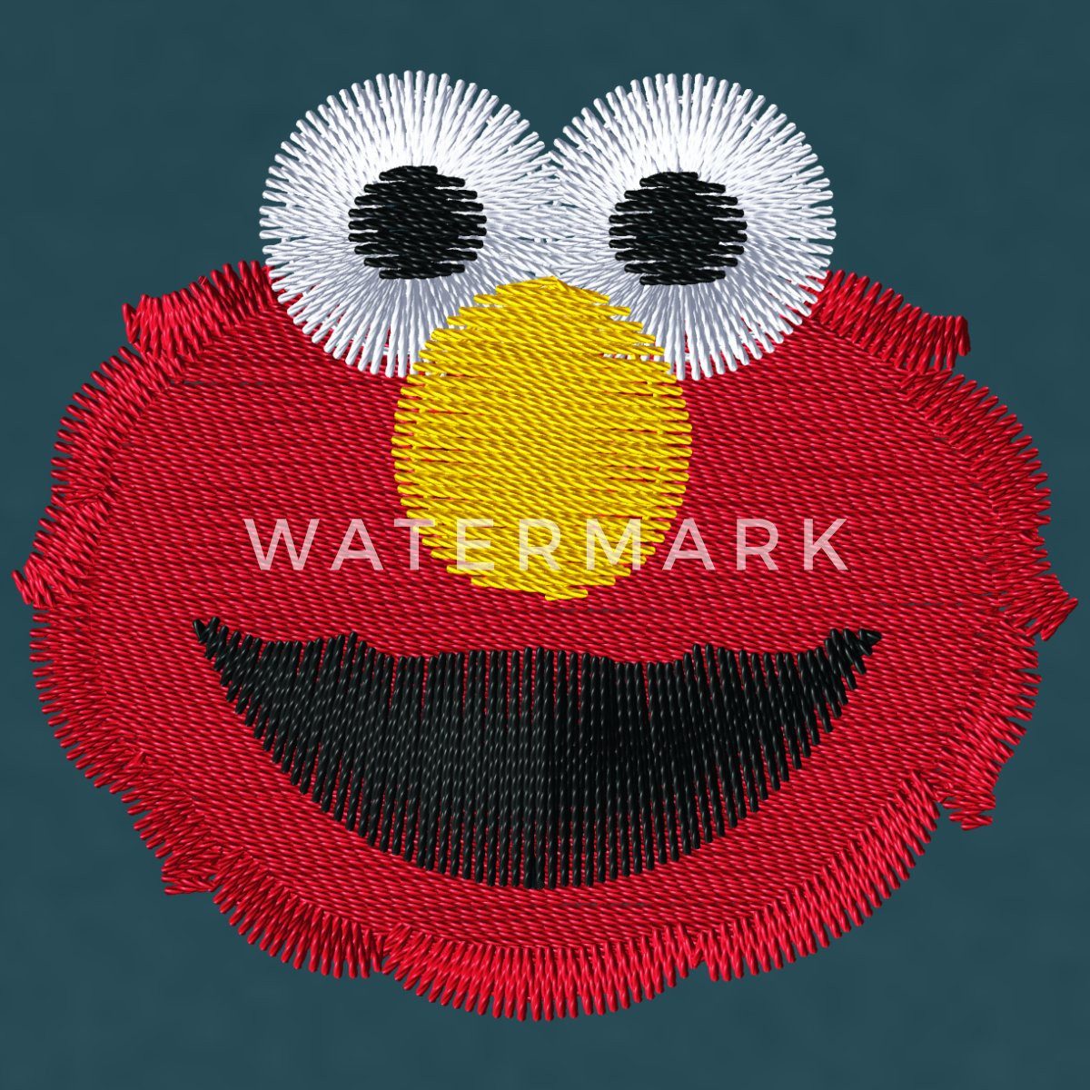 Spreadshirt T-Shirt Sesamstraße Elmo Gesicht Stick Relaxed Fit Unisex T-Shirt (1-tlg)