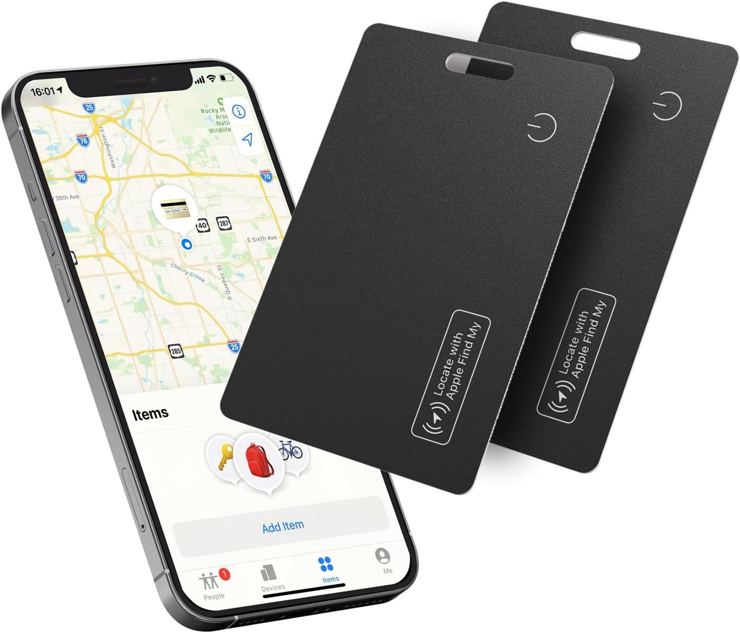 TUWENA Slim Wallet Tracker Card, wiederaufladbare Geldbörsenfinder GPS-Tracker
