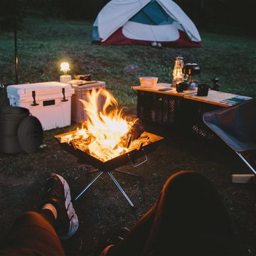 relaxdays Mülleimer Ascheeimer mit Deckel