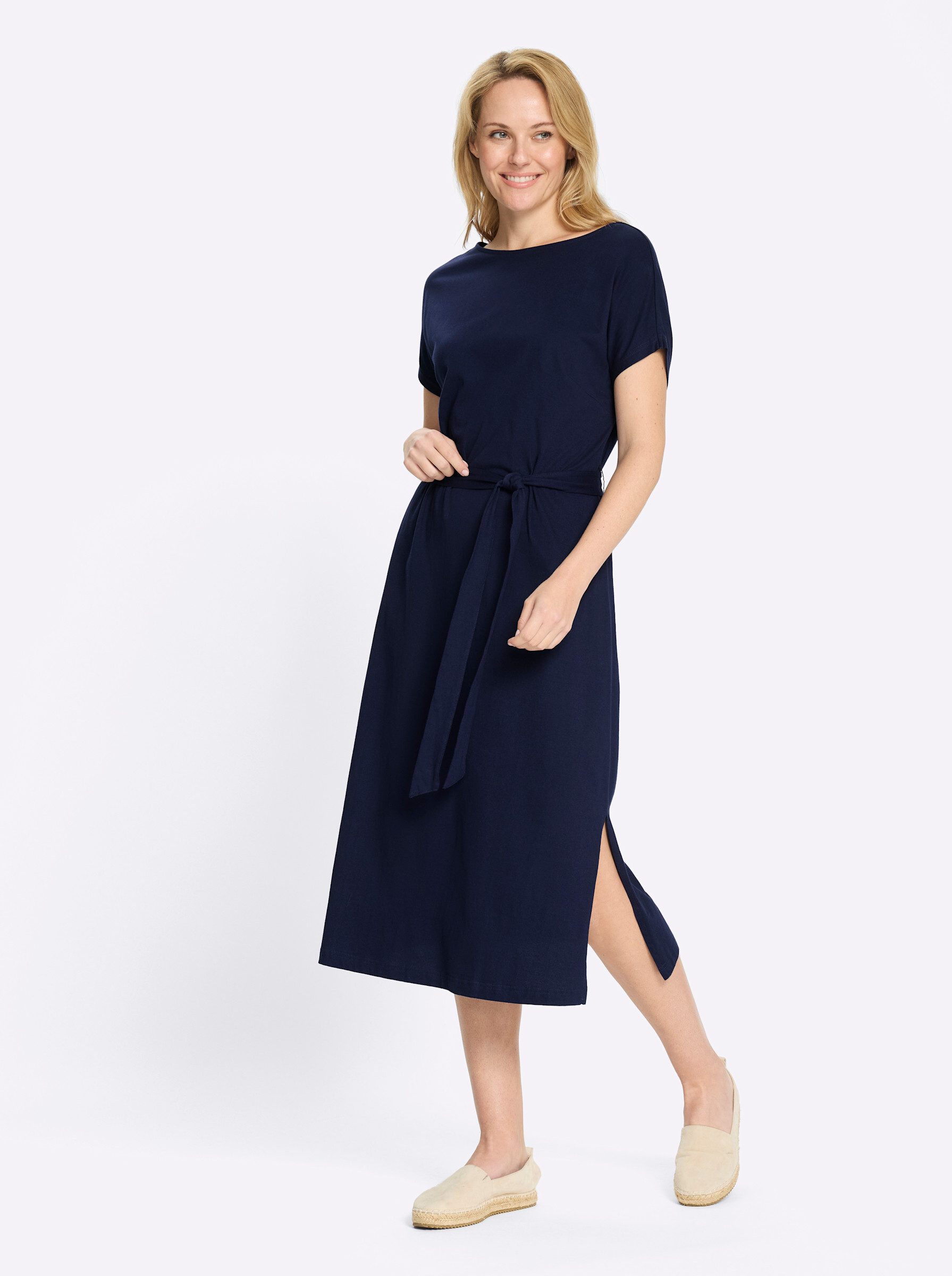 Sieh an! Jerseykleid Jersey-Kleid Kurzarm