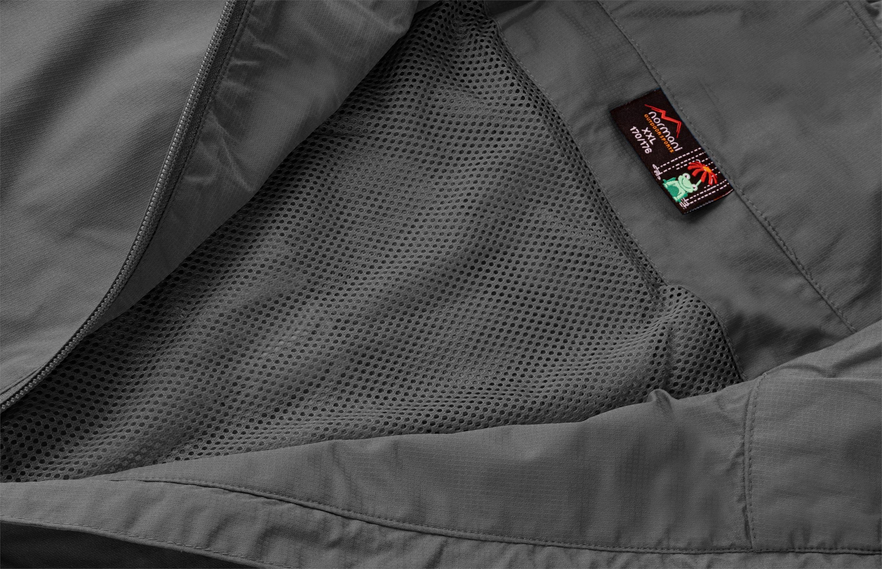 normani Regenjacke Kinder-Regenjacke Seattle Wasserdichte Outdoorjacke Regenmantel mit Kapuze und 3M Reflektoren – Bild 5 von 5