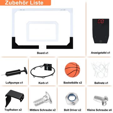 AUFUN Basketballkorb mit elektronischer Anzeigetafel und Sound