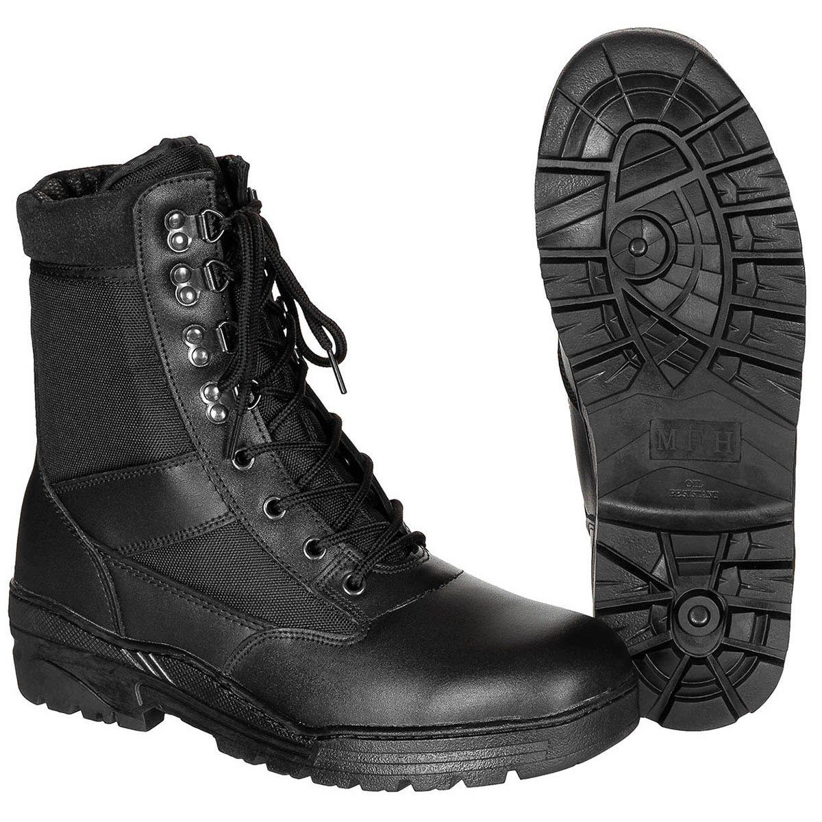 MFH Stiefel, "Security", schwarz, 8-Loch, Gummisohle günstig online kaufen