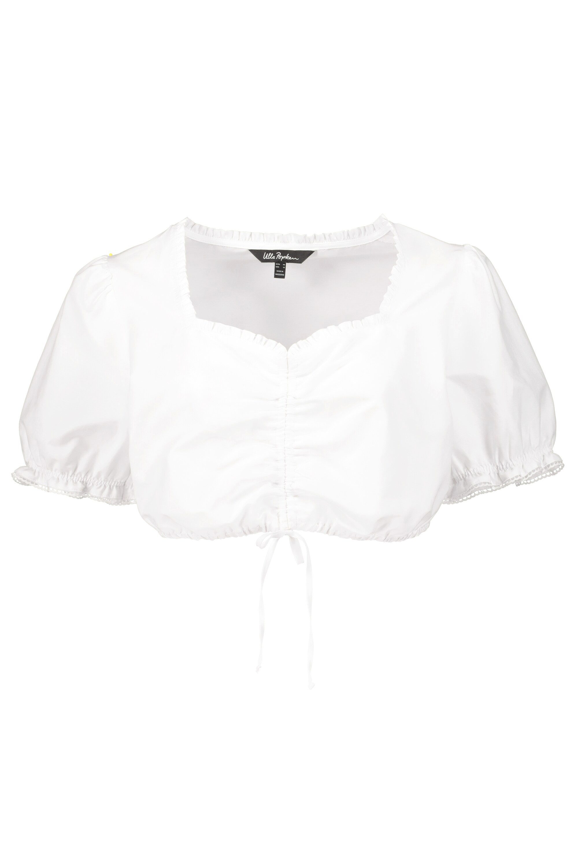 Ulla Popken Longbluse Dirndlbluse Herzausschnitt Rüschen günstig online kaufen