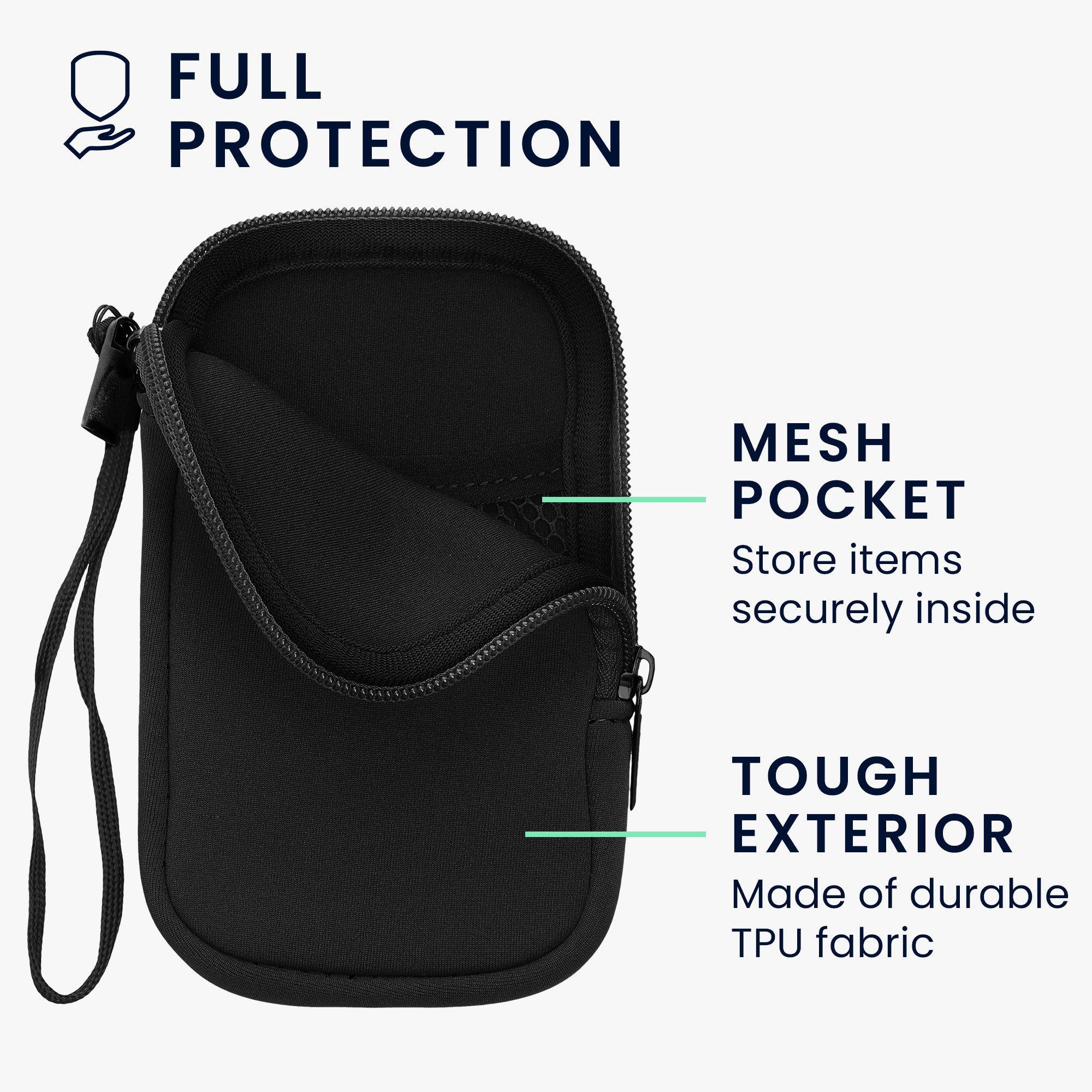 kwmobile Handytasche Handytasche für Smartphones XS - 3,5/4" (1-tlg), Neopren Handy Hülle - Handy Tasche Sleeve Pouch