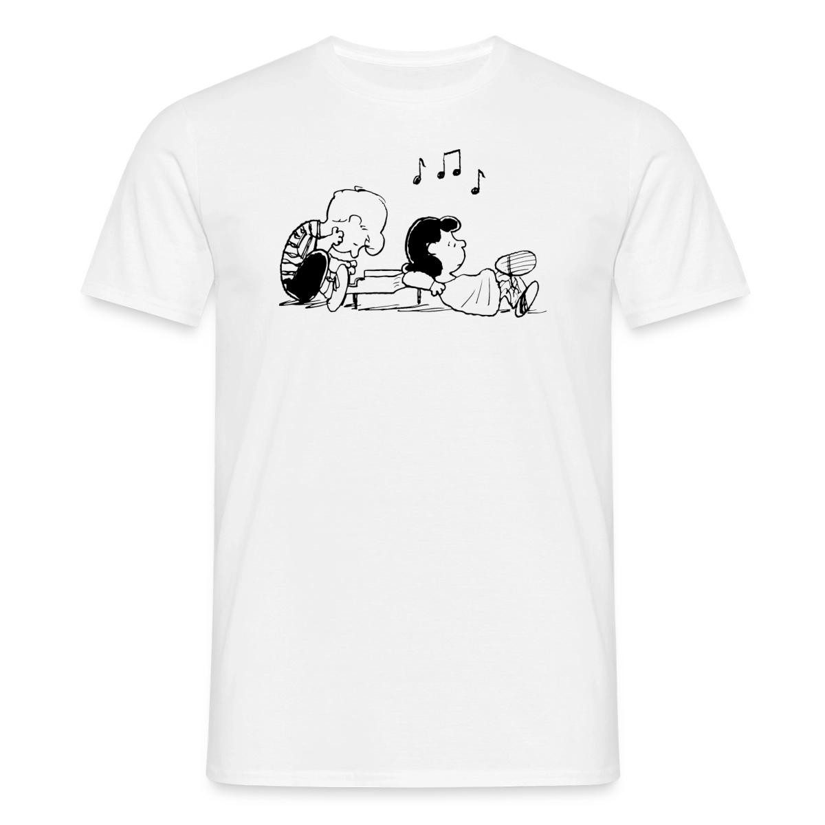 Spreadshirt T-Shirt Peanuts Schroeder Und Lucy Männer T-Shirt (1-tlg)
