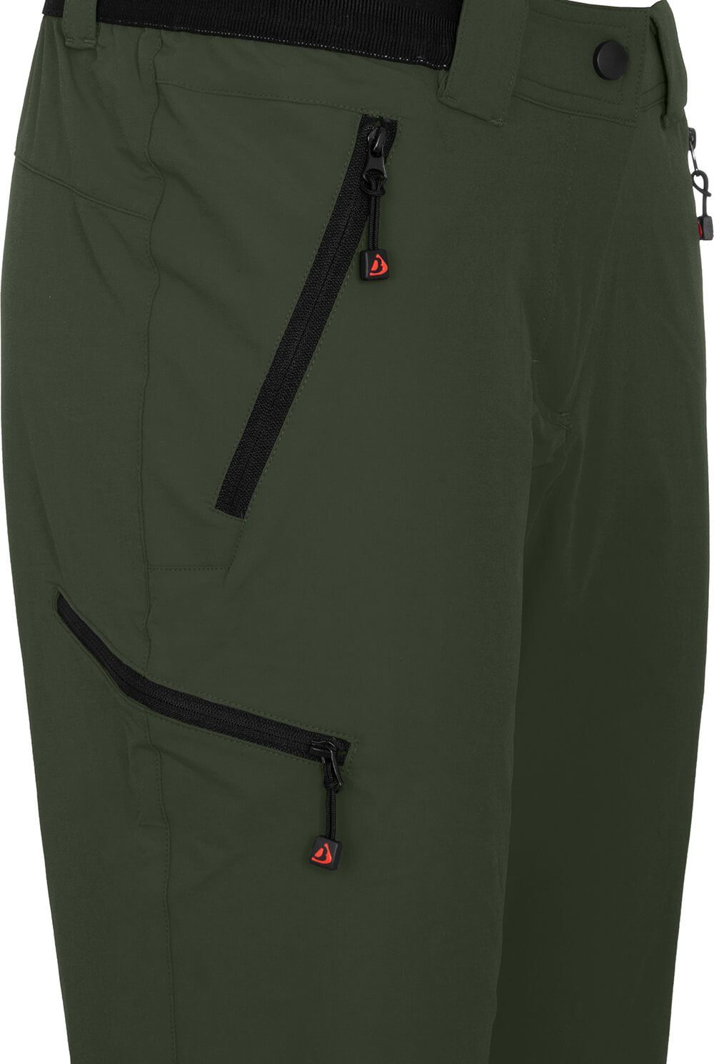 Bergson Outdoorhose VIDAA COMFORT leicht, Normalgrößen, Wanderhose, grün dunkel strapazierfähig, Damen