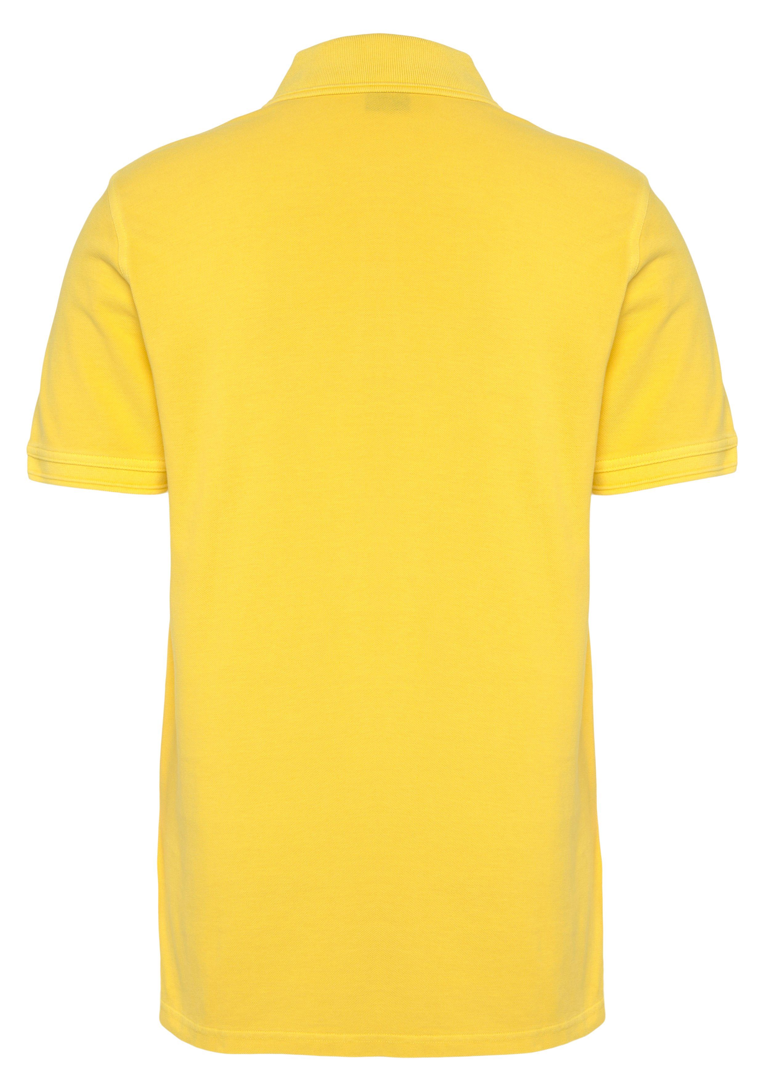 BOSS ORANGE Poloshirt auf 01 der Brust Logoschriftzug 10203439 Prime dezentem Light/Pastel_Yellow mit