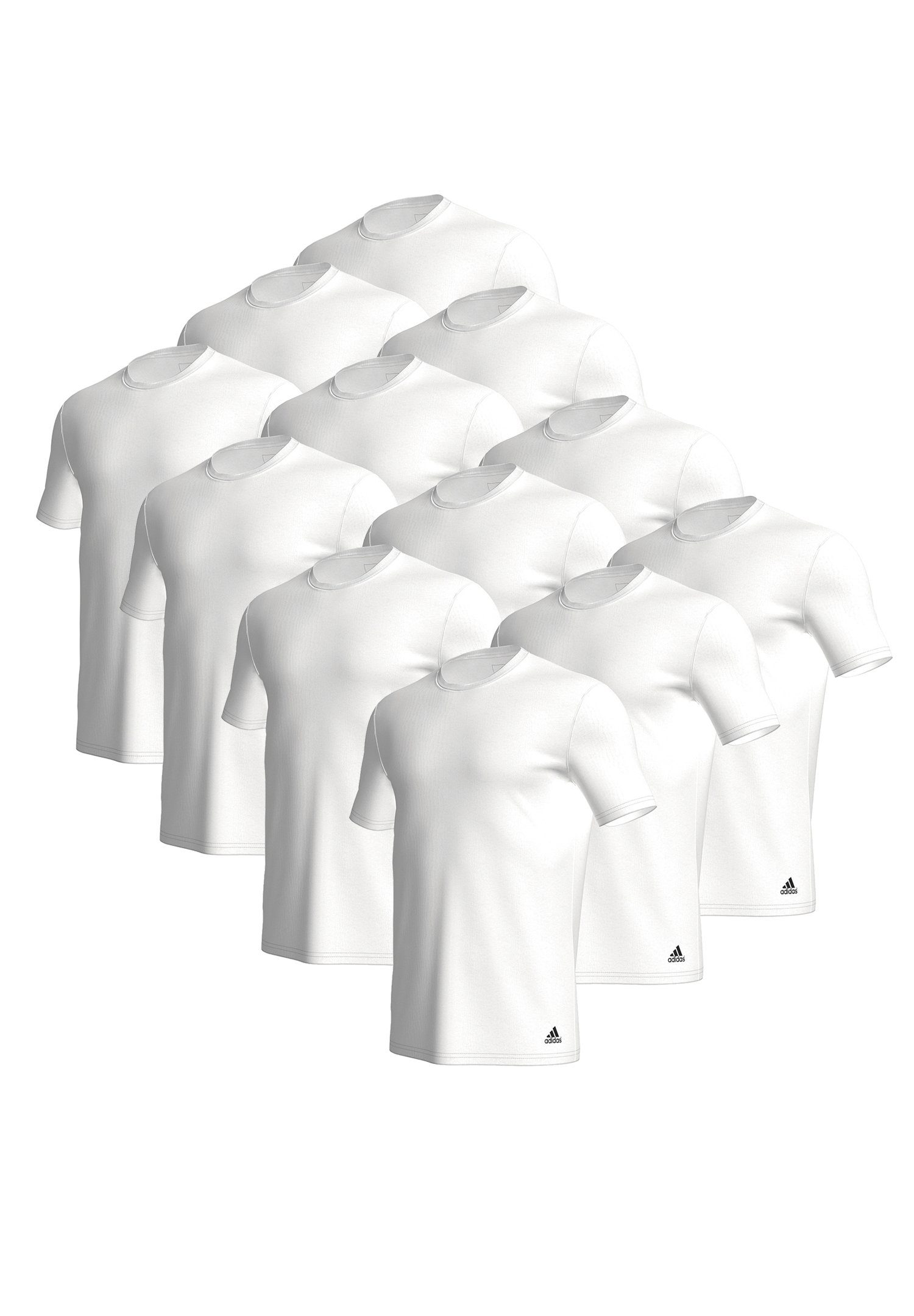 (12PK) Crew White Shirt Neck Poloshirt Performance adidas
