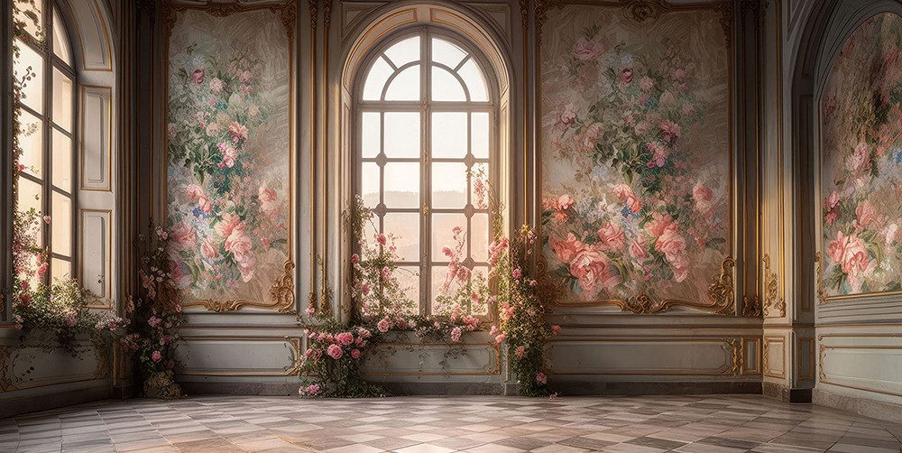 ArtUniverse Glasbild Flower Place 70 x 140 cm, Modern