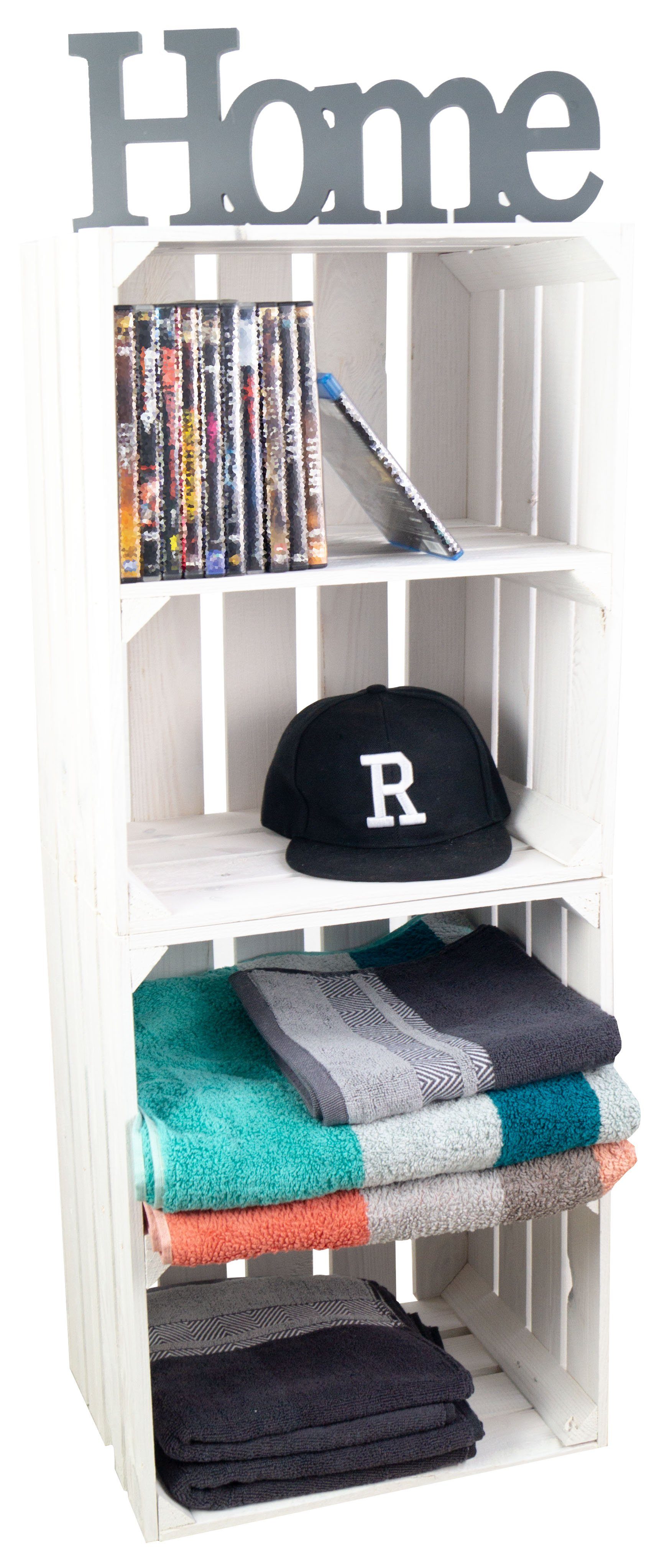 Kistenkolli Altes Land Allzweckkiste 2er set Obskistenregal "Johanna" weiß günstig online kaufen