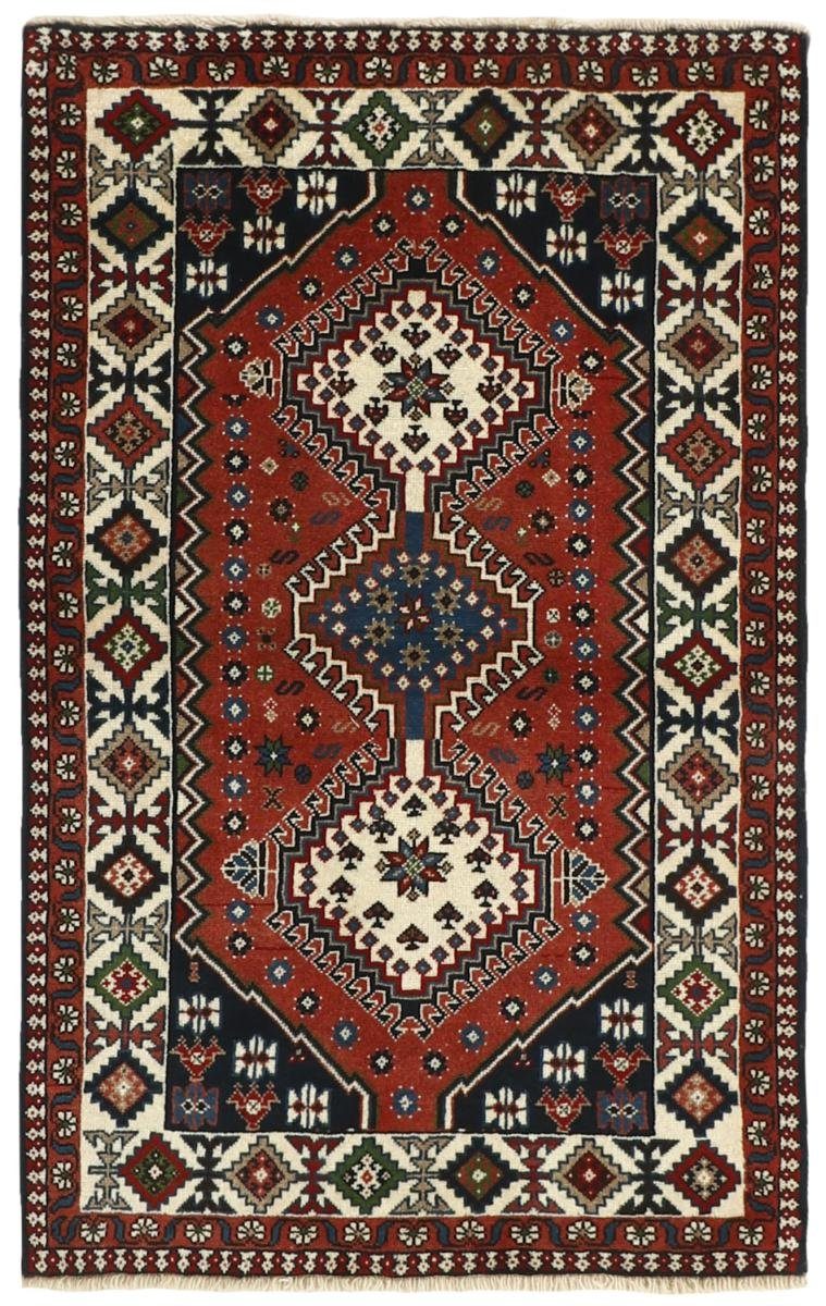 Orientteppich Yalameh 87x138 Handgeknüpfter Orientteppich / Perserteppich, Nain Trading, rechteckig, Höhe: 12 mm