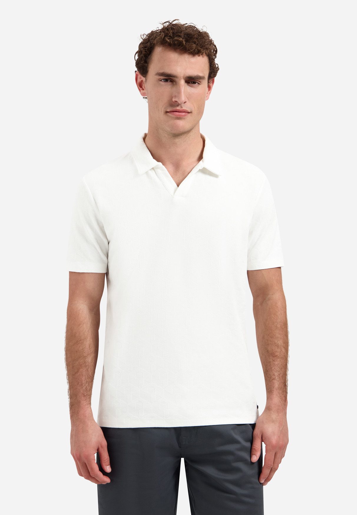 NO EXCESS Poloshirt Polo Short Sleeve Jacquard