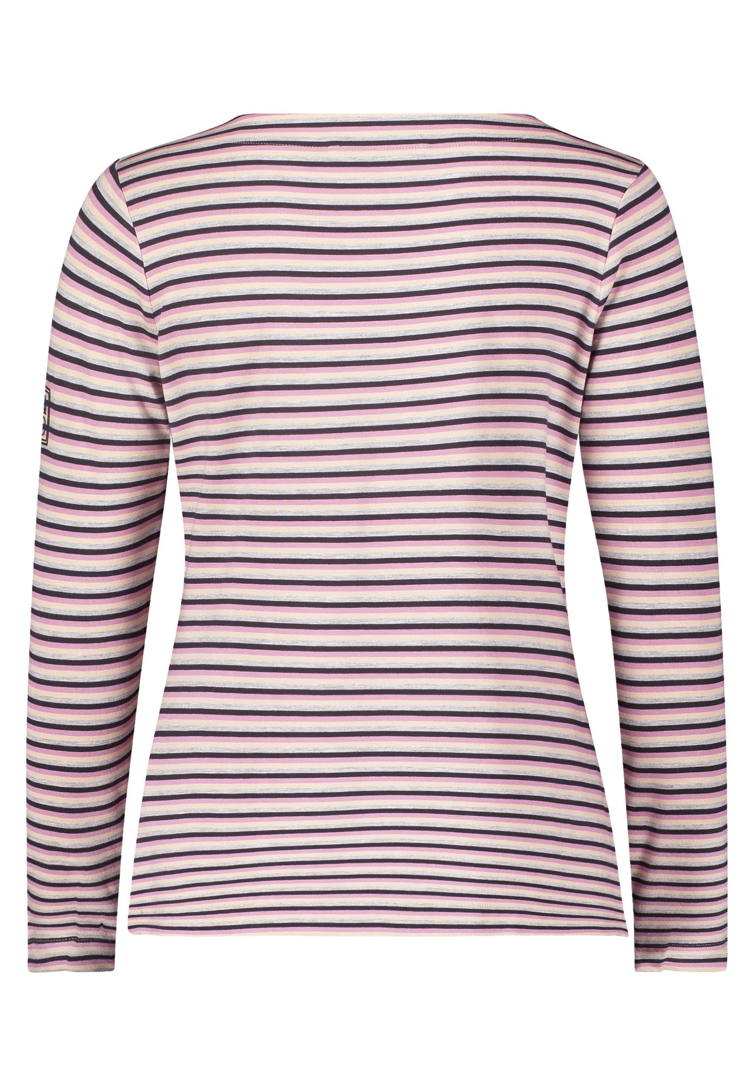 Betty&Co Lilac/Grey U-Boot-Ausschnitt (1-tlg) Ringel mit T-Shirt