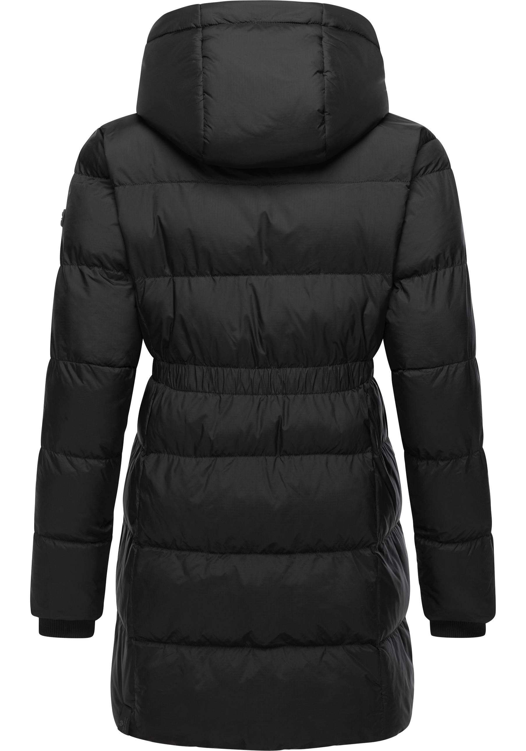 Ragwear Kurzmantel Niara stylischer, gesteppter Wintermantel mit gefütterter Kapuze