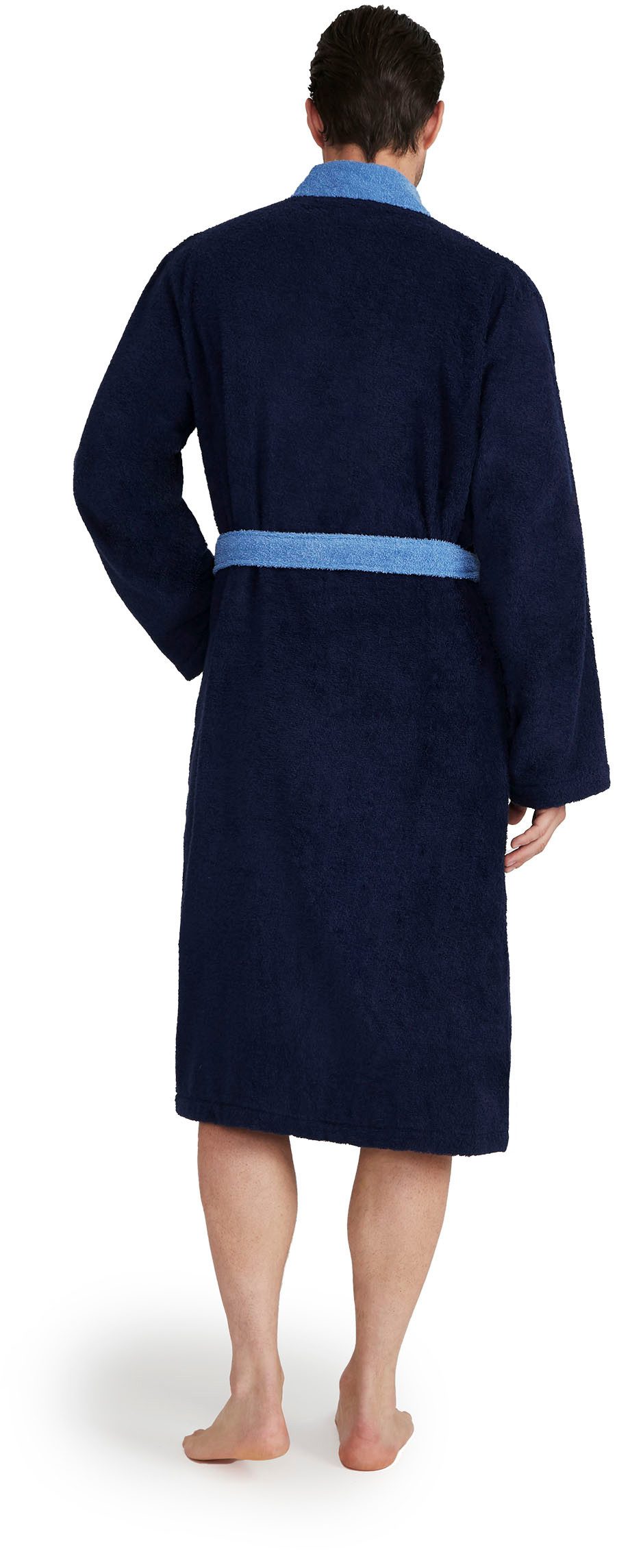 Möve Unisex-Bademantel Superwuschel Kimono mit Blende, Langform, Walkfrottier, Kimono-Kragen, Gürtel, ideal für Sauna & Spa, Hotelbademantel