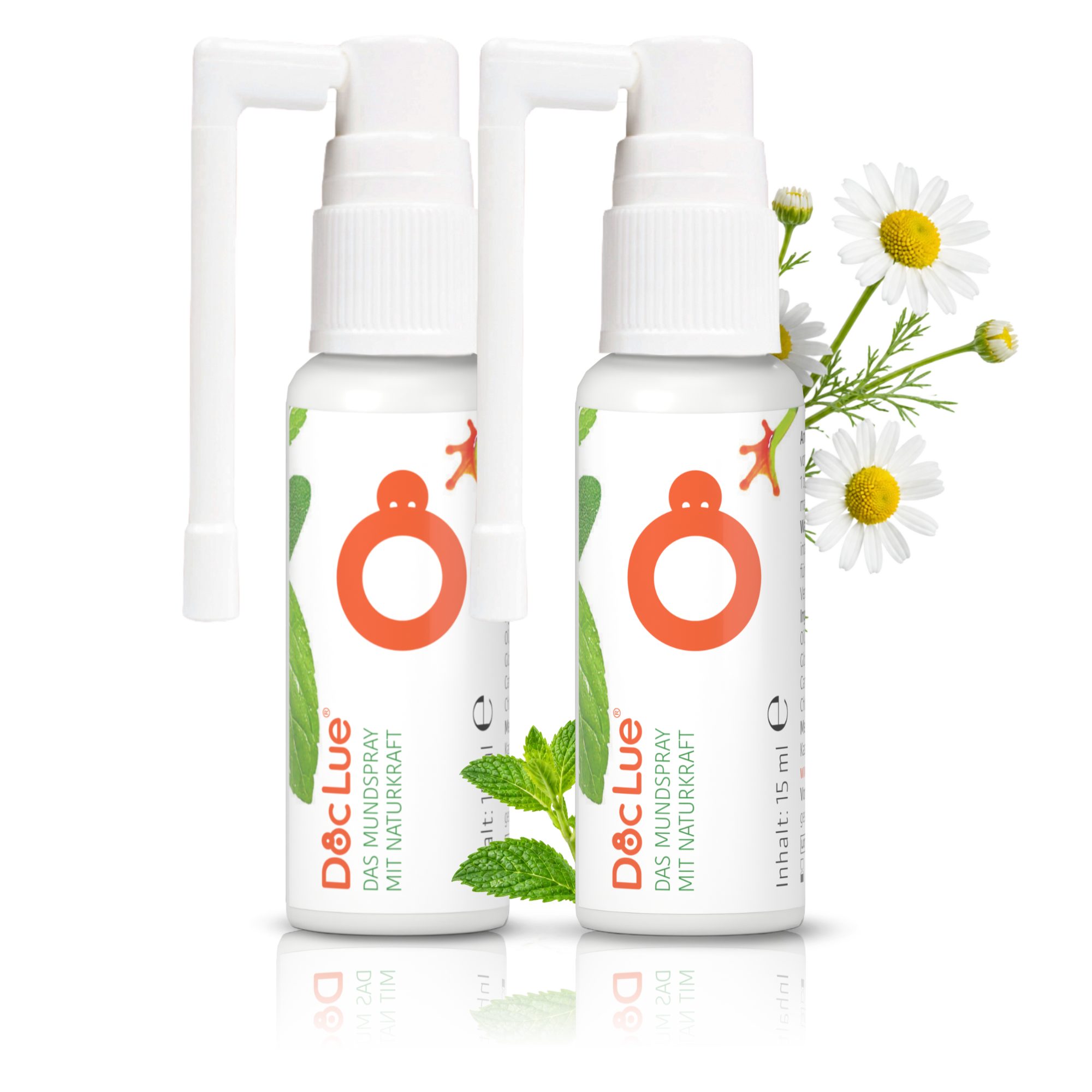 DocLue Mundspray und Atemspray zur Pflege und Erfrischung des Mundraums, – Mundpflege mit Pfefferminze, Eukalyptus, Salbei, Kamille, Menthol