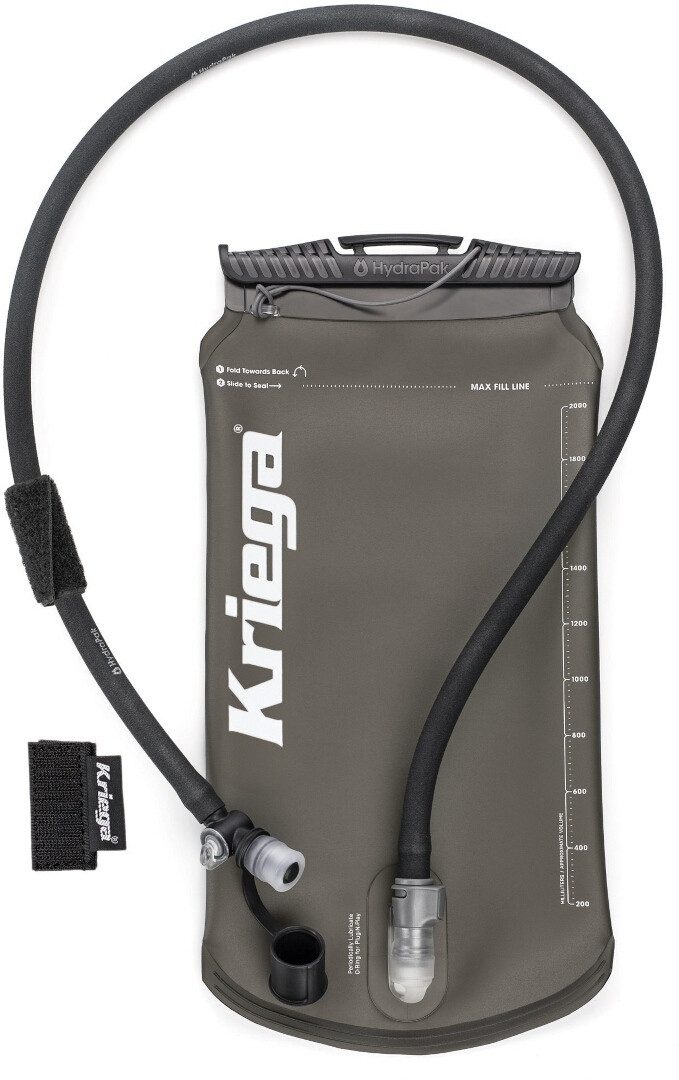 Kriega Gepäckträgertasche Hydrapak Reservoir Elite HD 2 Liter Trinkblase, abriebfest robust