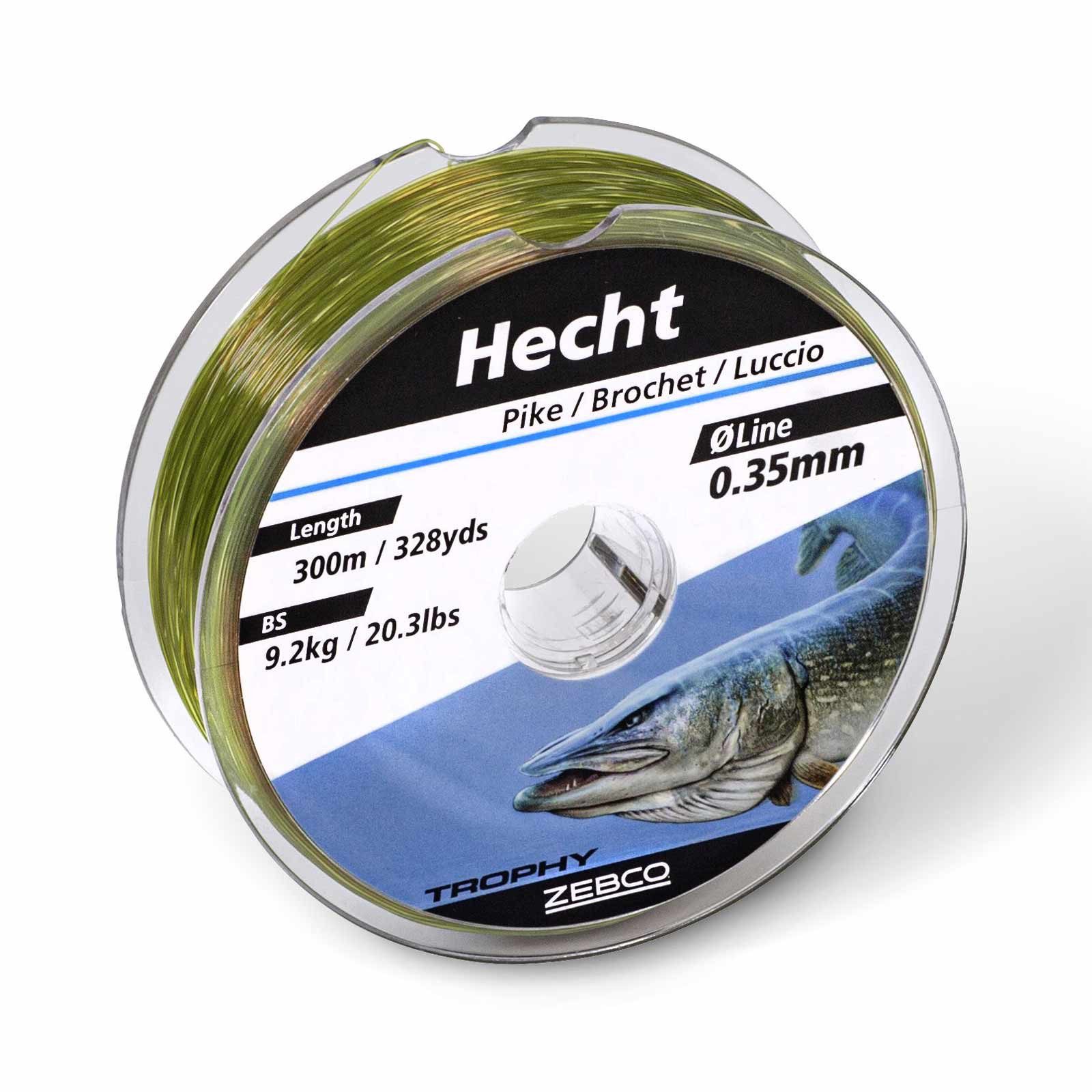 Zebco Angelschnur, 300 m Länge, Zebco Trophy Hecht 0,35mm 300m TOP Angelschnur