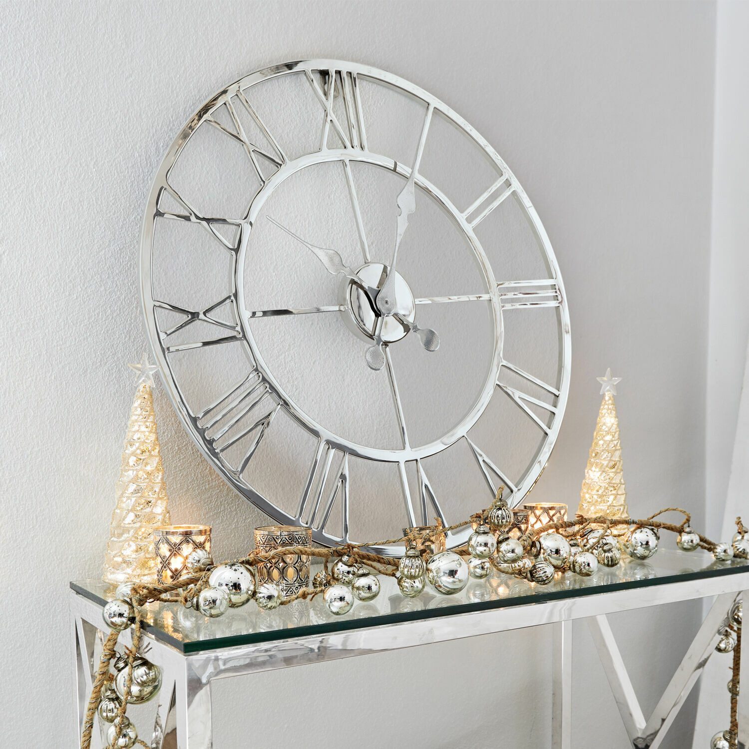 Mirabeau Wanduhr Uhr Houston silber günstig online kaufen