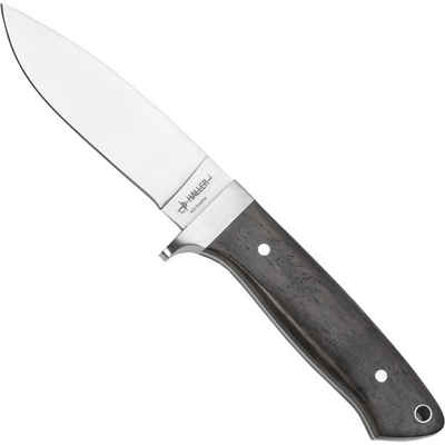 Haller Messer Universalmesser Haller feststehendes Messer mit Ebenholz Griff und Gürtelscheide, (1 St), Edelstahlklinge, Scheide inklusive