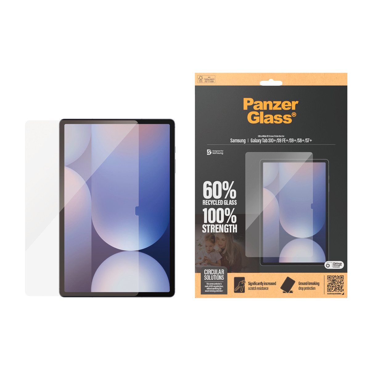 CARE by PanzerGlass Displayschutzglas Ultra-Wide Fit Screen Protection, Displayschutzfolie, Schutzfolie, Bildschirmschutz, kratz- & stoßfest