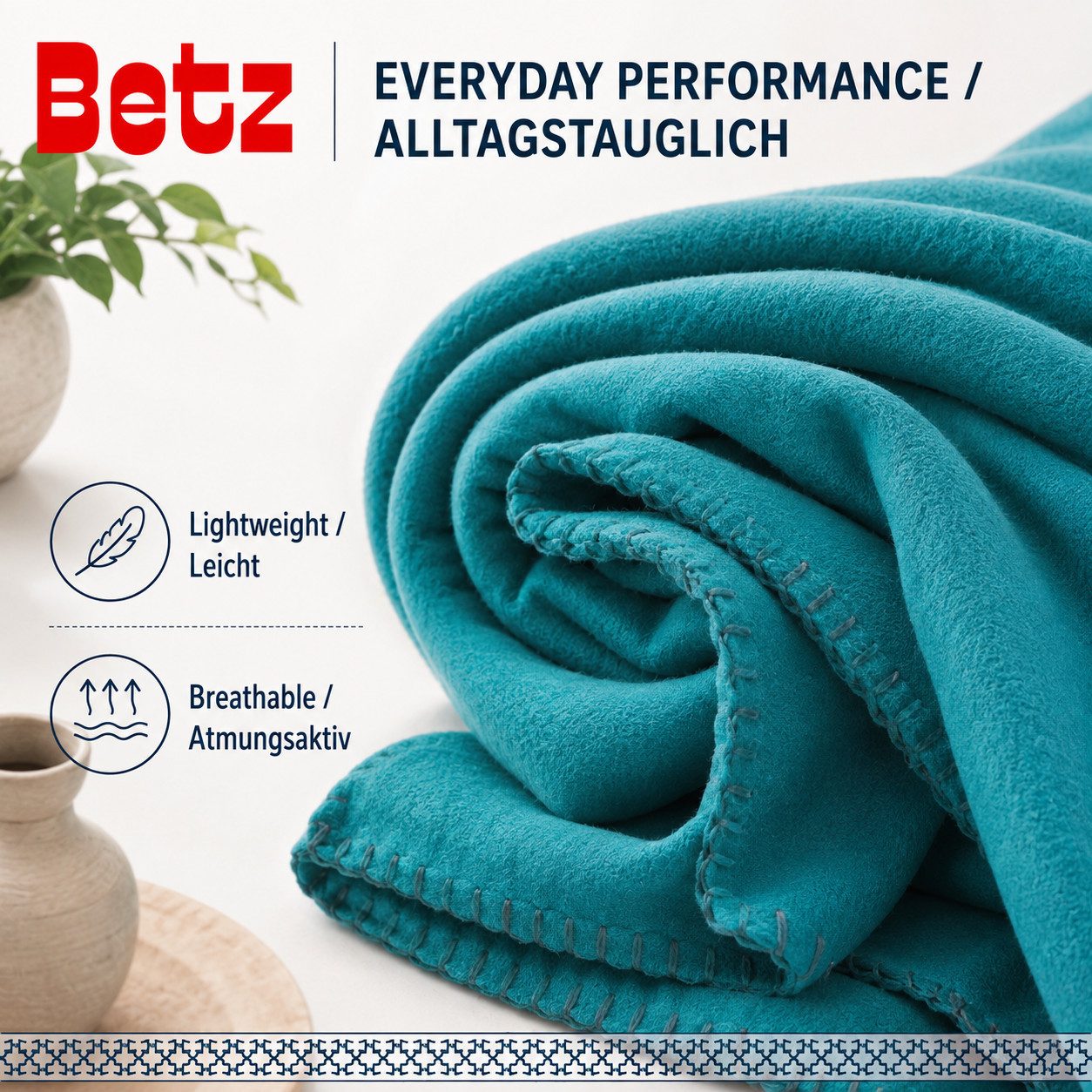 Wohndecke Betz Fleecedecke 130x170 cm 180g/m² – Weiche Wohndecke & Kuscheldecke, Betz, Leicht, wärmend & pflegeleicht – Bild 4 von 5