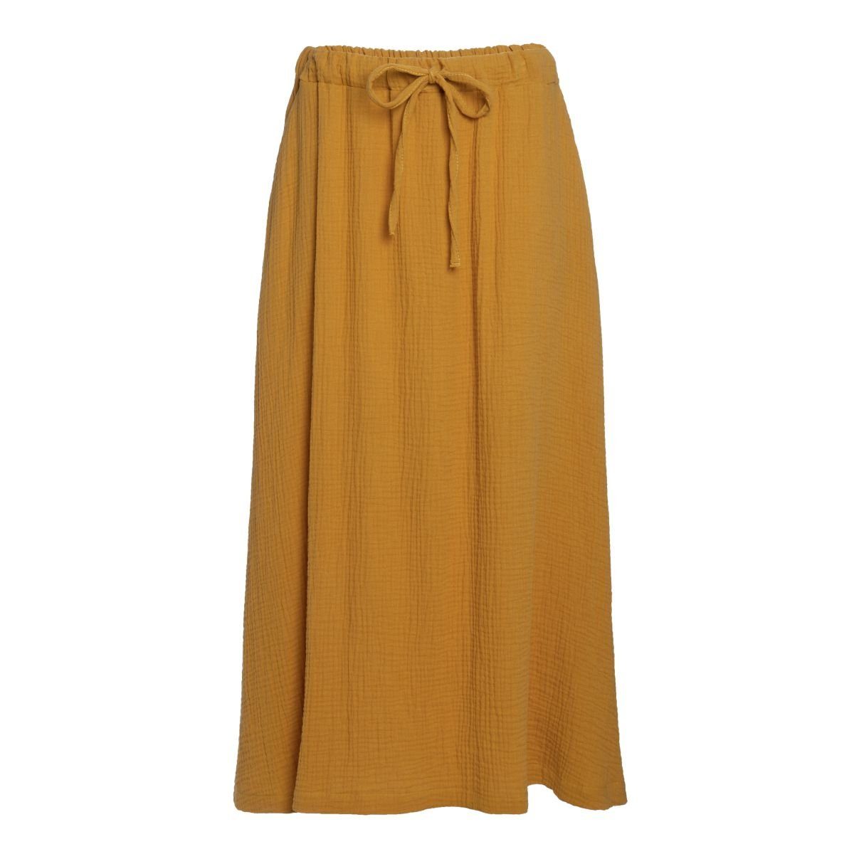Knit Factory Strickponcho Kiki Rock L/XL Glatt Gelb (1-tlg) Strickware Strickartikel Пуловеры Strickrock Rock