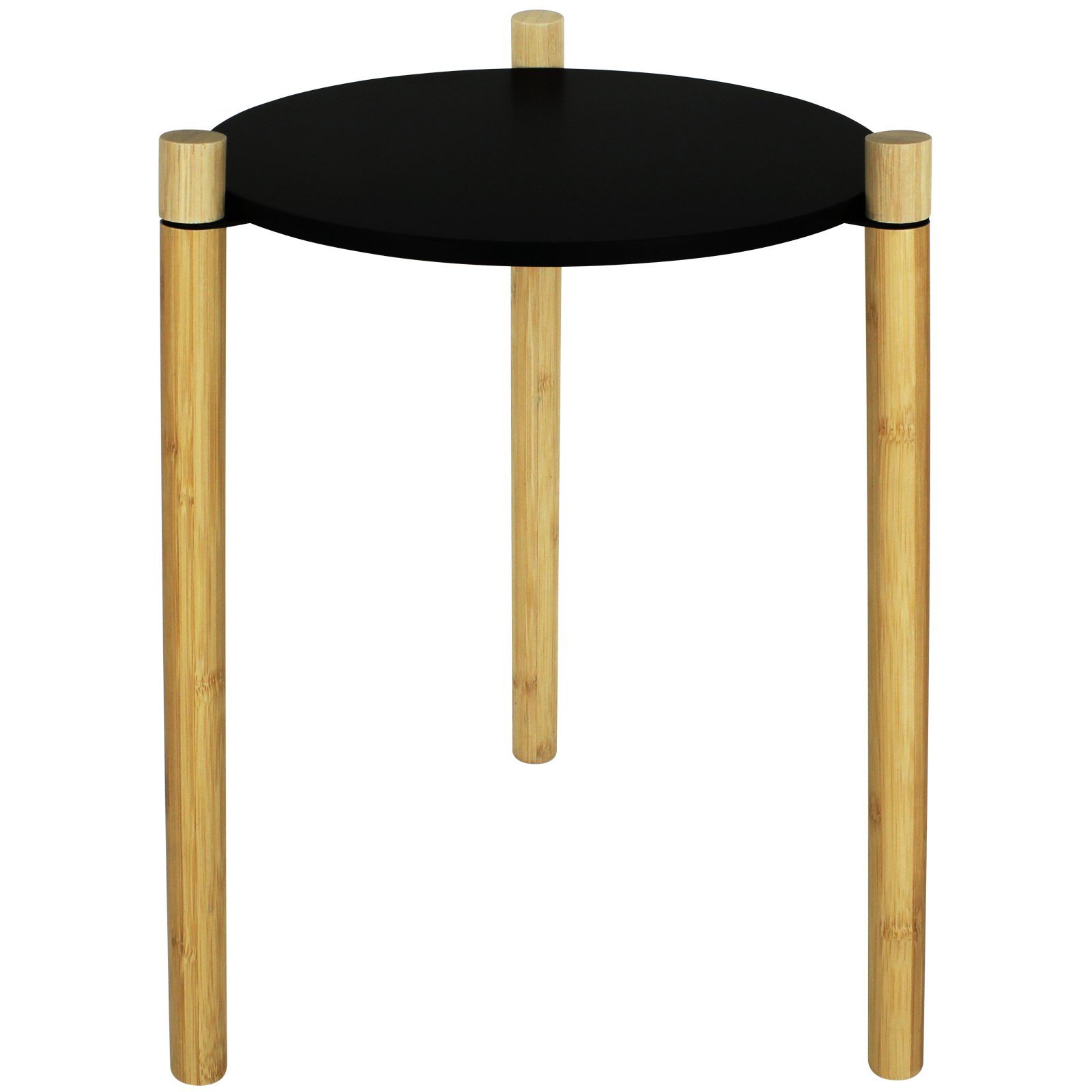 Holz Nachtisch Beistell-Tisch Couchtisch Bambusfüsse Beistelltisch Dreibeintisch Holztisch, Wohnzimmertisch Teetisch Beistell Größenwahl Centi Tisch Sofatisch
