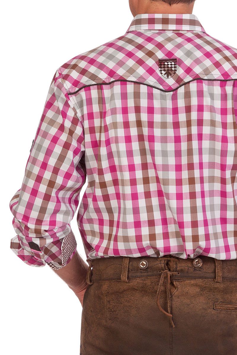 Spieth & Wensky Trachtenhemd Trachtenhemd - SANTORIN - rot, pink