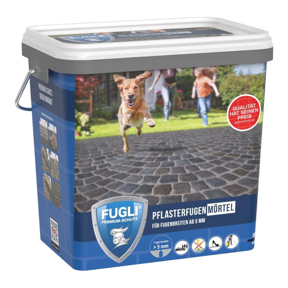 FUGLI® Fugenmörtel Pflasterfugenmörtel, 12,5 kg, Verfugung von Pflaster-, Platten- und Klinkerflächen
