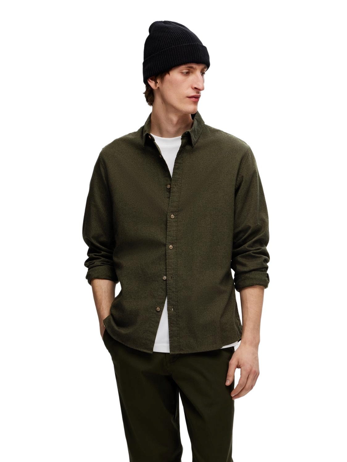 Langarmhemd SLHSLIMOWEN-FLANNEL