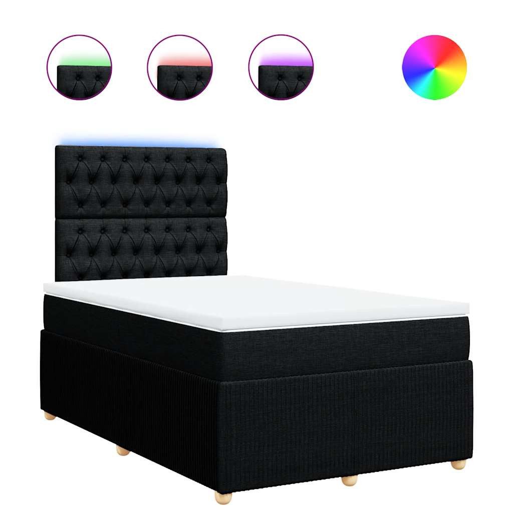 vidaXL Bett Boxspringbett mit Matratze Schwarz günstig online kaufen