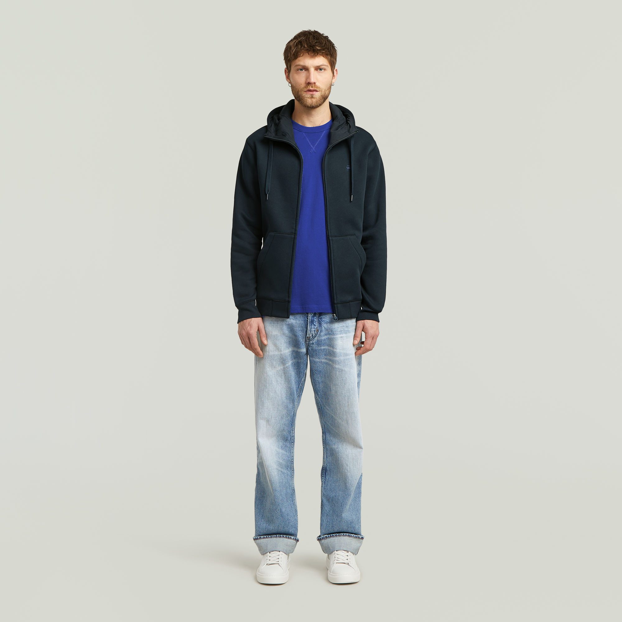 G-STAR Kapuzensweatjacke Premium Basic Hooded Zip Sweater