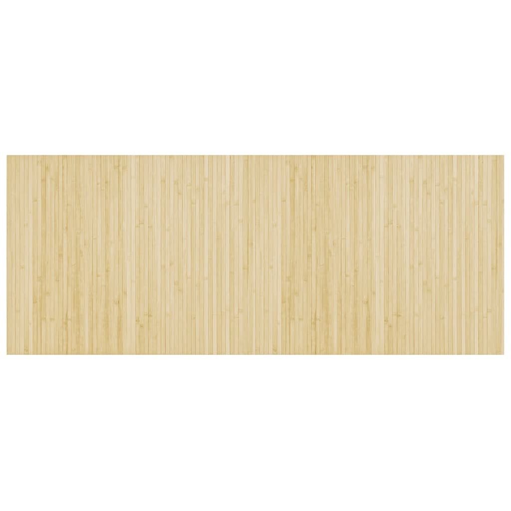 Teppich Teppich Rechteckig Hell Natur 80x200 cm Bambus