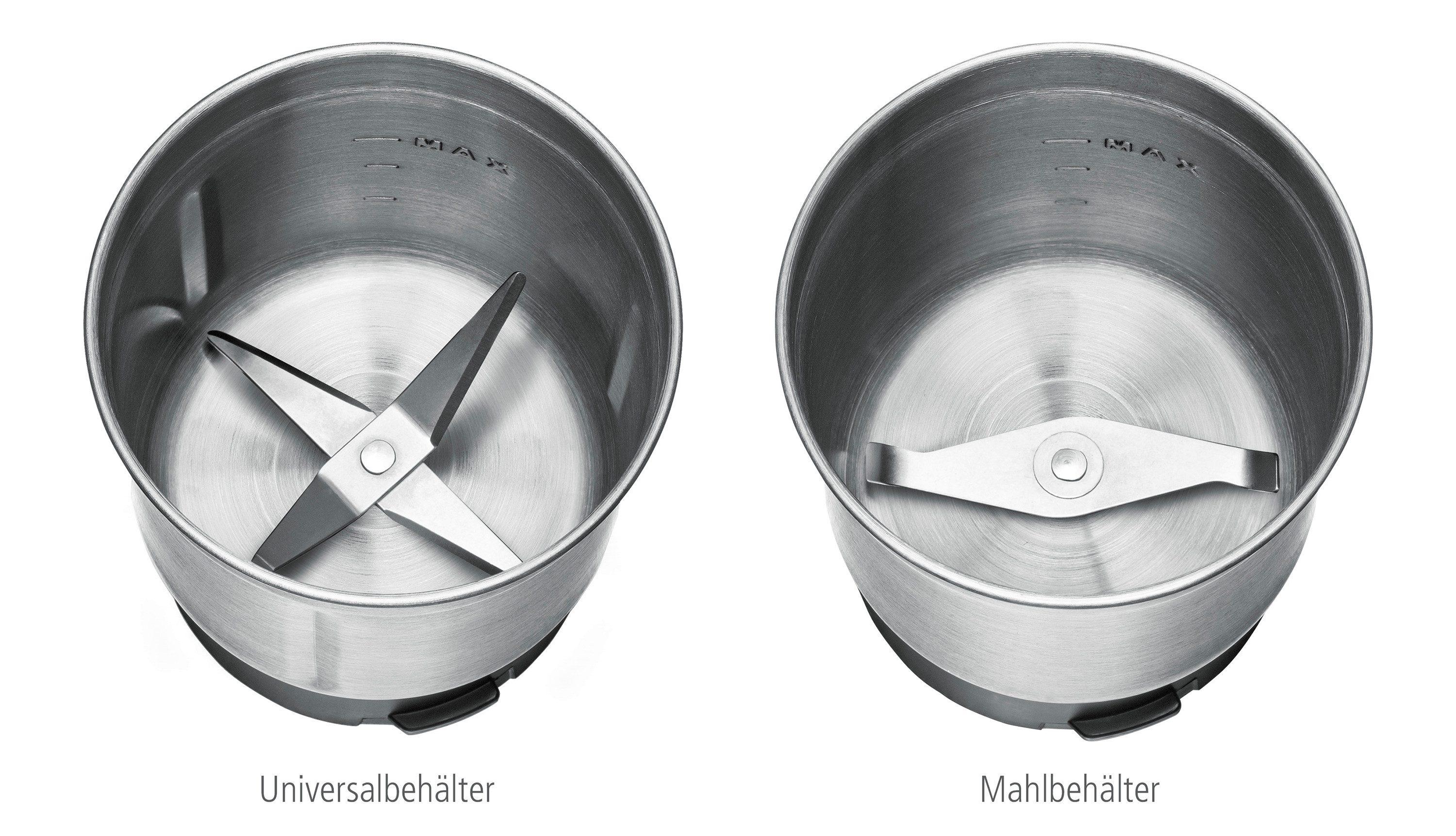 Rommelsbacher Kaffeemühle EGK 250, 200 W, Schlagmesser, 70 g Bohnenbehälter, Kaffee & Gewürz Mühle silberfarben