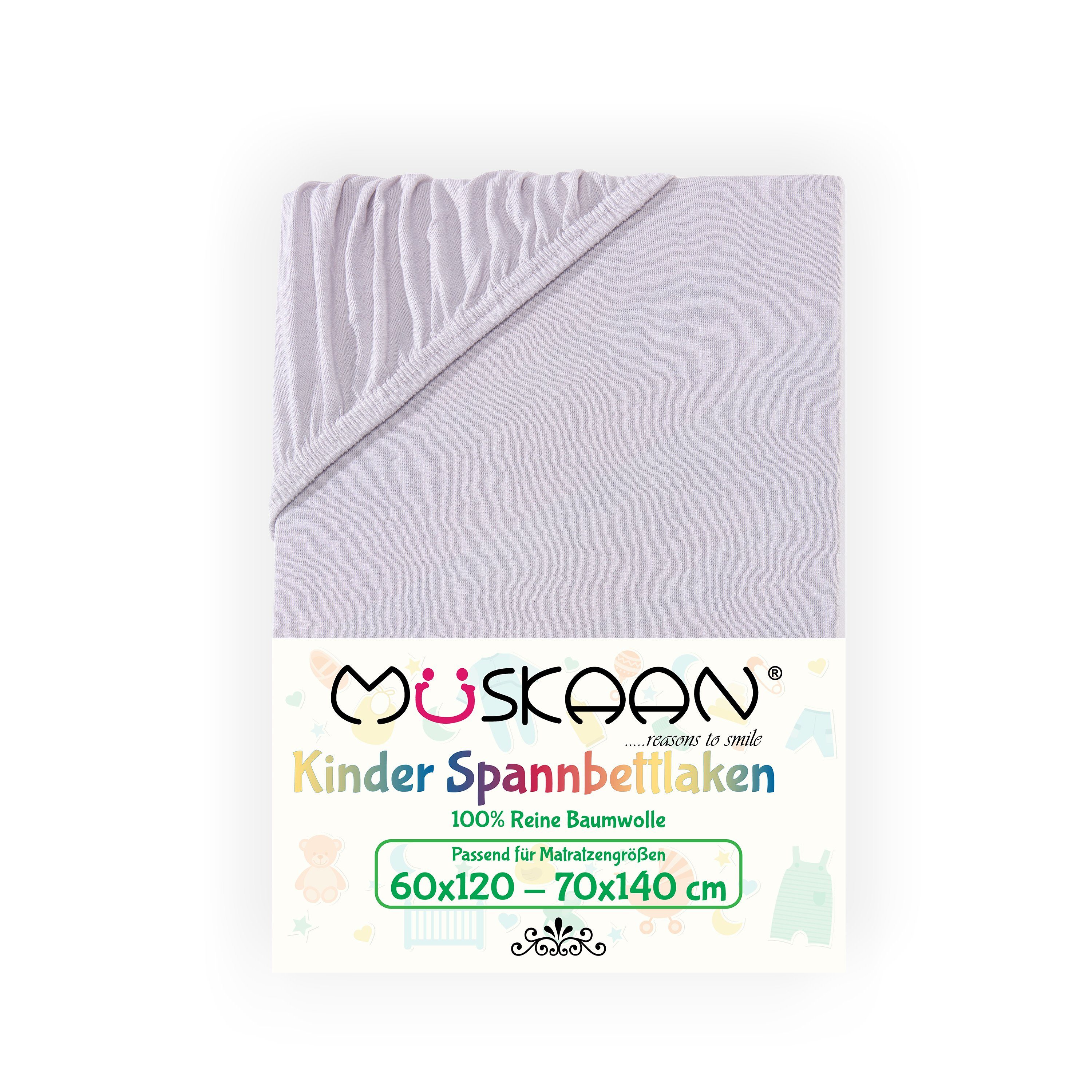 Müskaan Spannbettlaken Kinder Spannbetttuch 60x120 - günstig online kaufen