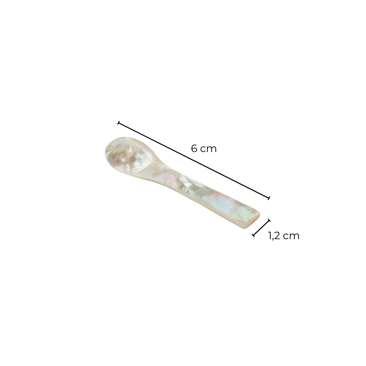 EDZARD Servierlöffel Perlmuttlöffel, ideal für Salz- und Zuckerdosen, Meer- Perlmutt, Handarbeit, L 6 cm