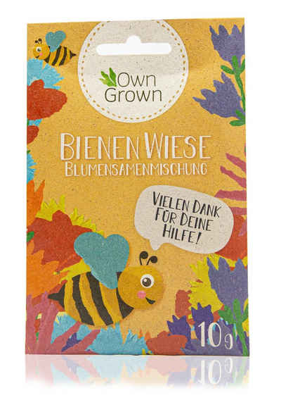 OwnGrown Blumenerde »Bienenwiese - 10 g bienenfreundliche Blumensamen Mischung für 5 - 10 m² Wiese - zum Erhalt der heimischen Artenvielfalt«