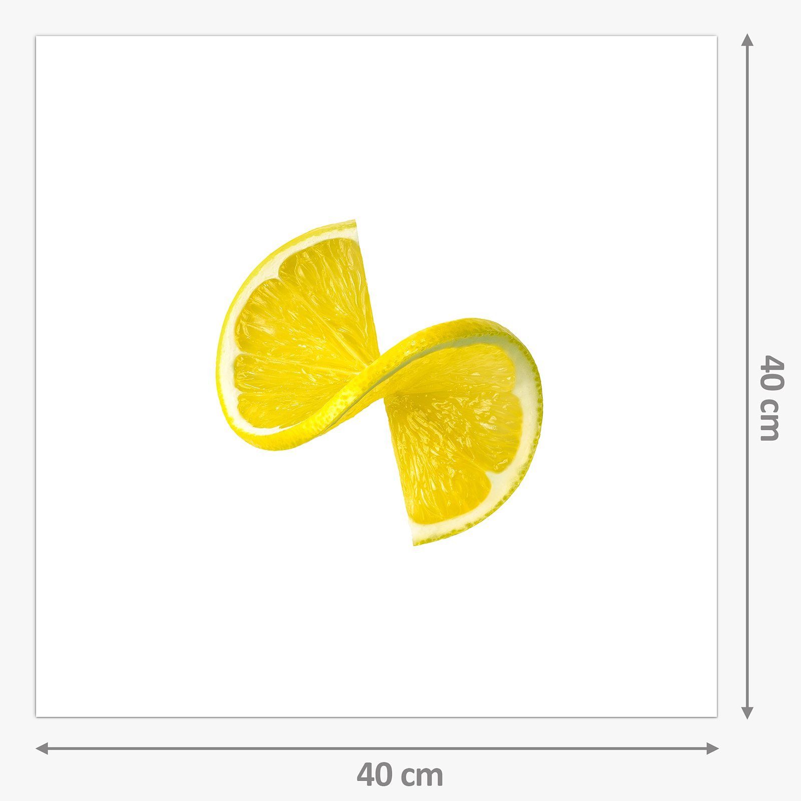 Primedeco mit Glas Zitronenscheibe Küchenrückwand Spritzschutz Küchenrückwand Motiv
