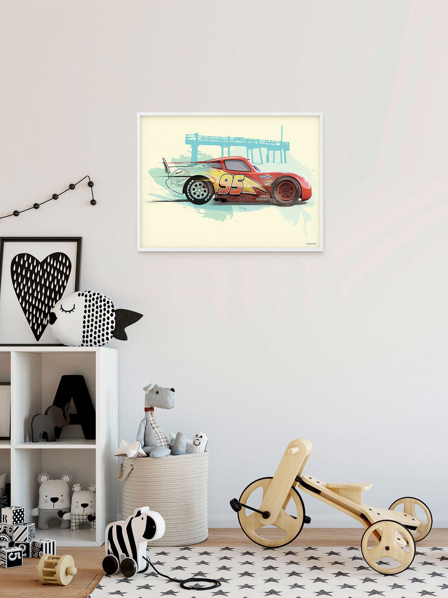 Komar Wandbild Cars Lightning McQueen, (1 St), Kinderzimmer, Schlafzimmer, Wohnzimmer