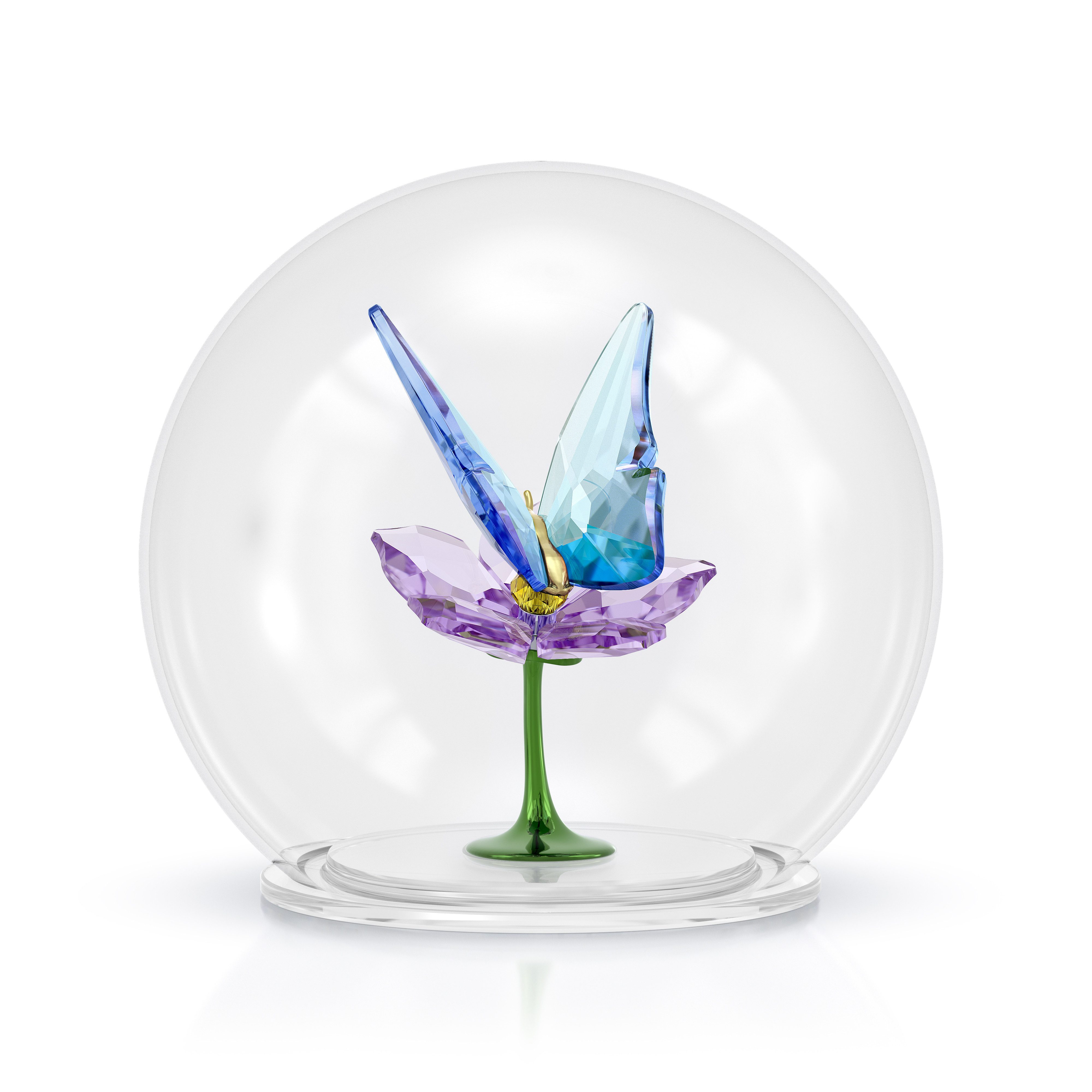 Swarovski Glasblume Kristallfigur Sammelfigur IDYLLIA GLASS BALL BUTTERFLY AND FLOWER (1 St), Swarovski® Kristall