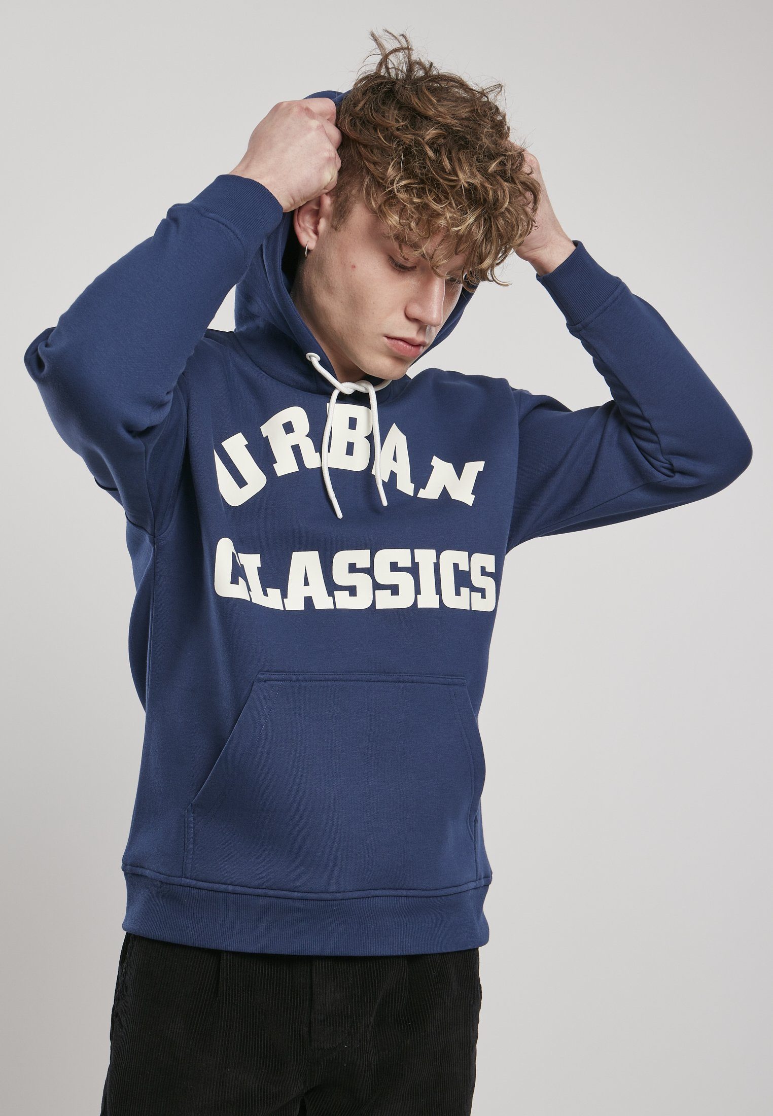 URBAN CLASSICS Herren Print (1-tlg) Sweater College Hoody