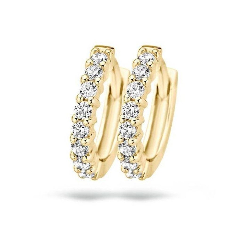 Blush Paar Creolen BLUSH Creolen 14 Karat Gelbgold mit Zirkonia 7134YZI