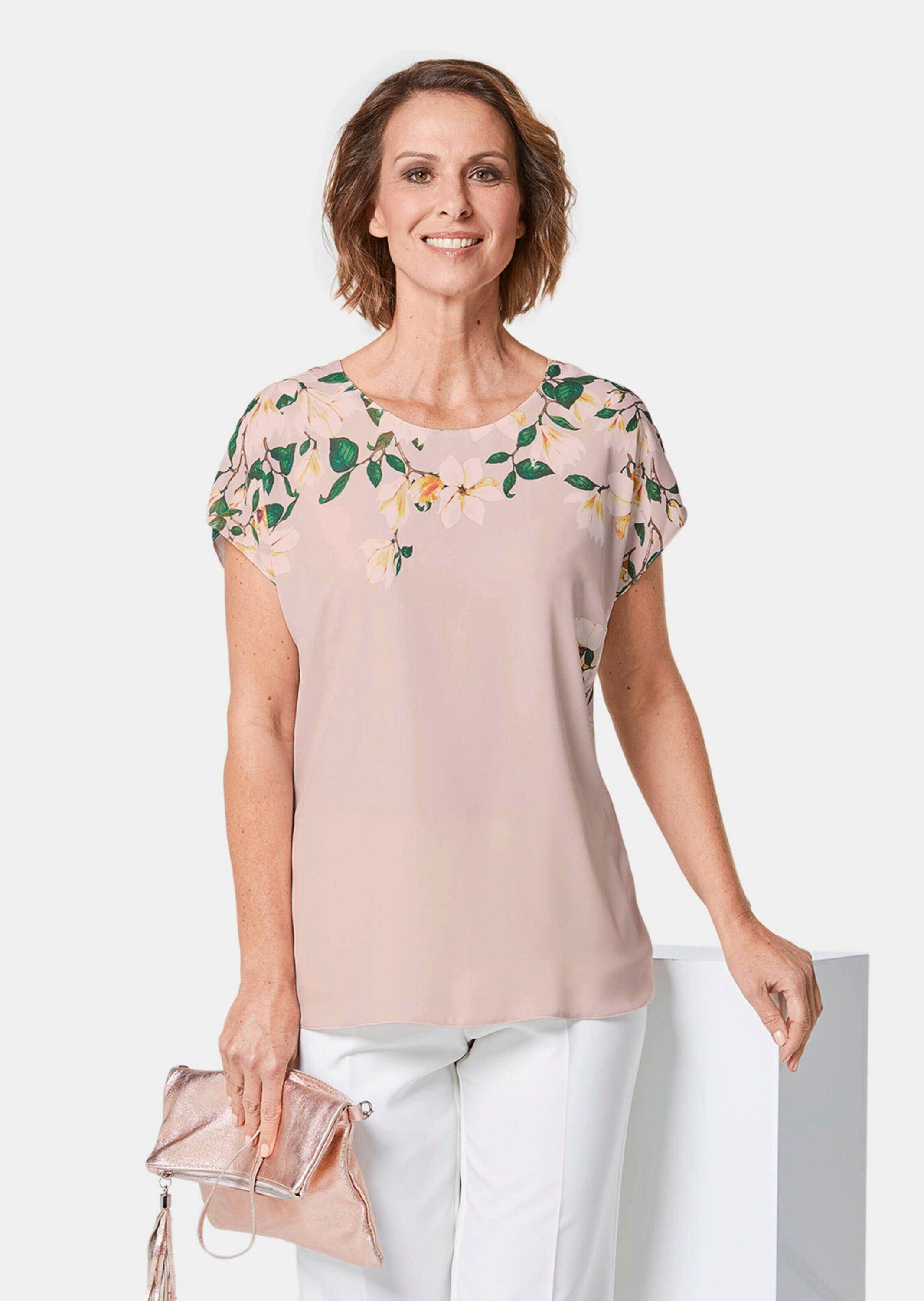 GOLDNER Chiffonbluse Luftige Chiffonbluse mit floralem Druck – Bild 4 von 5