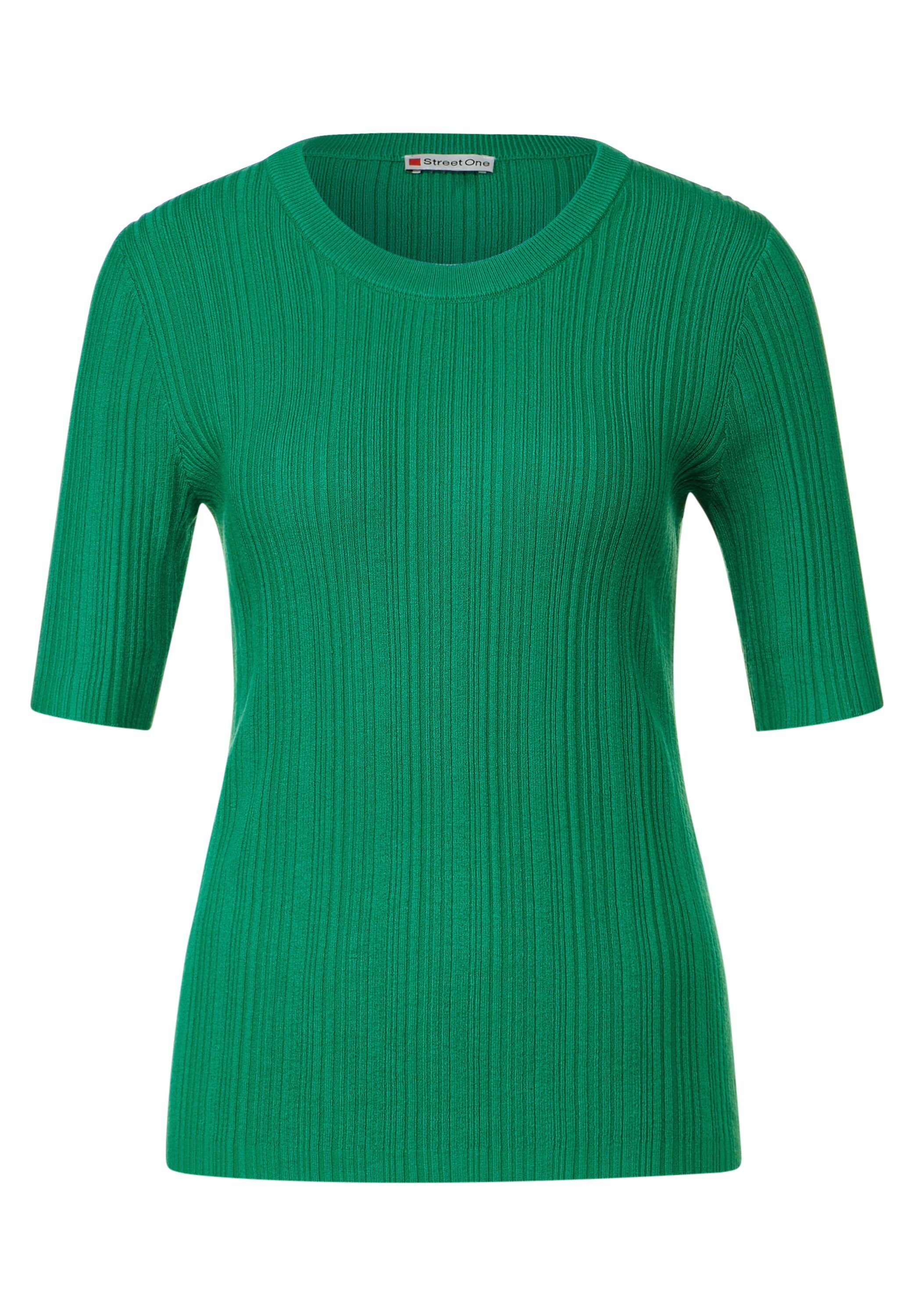 STREET ONE Kurzarmpullover mit Rundhalsausschnitt