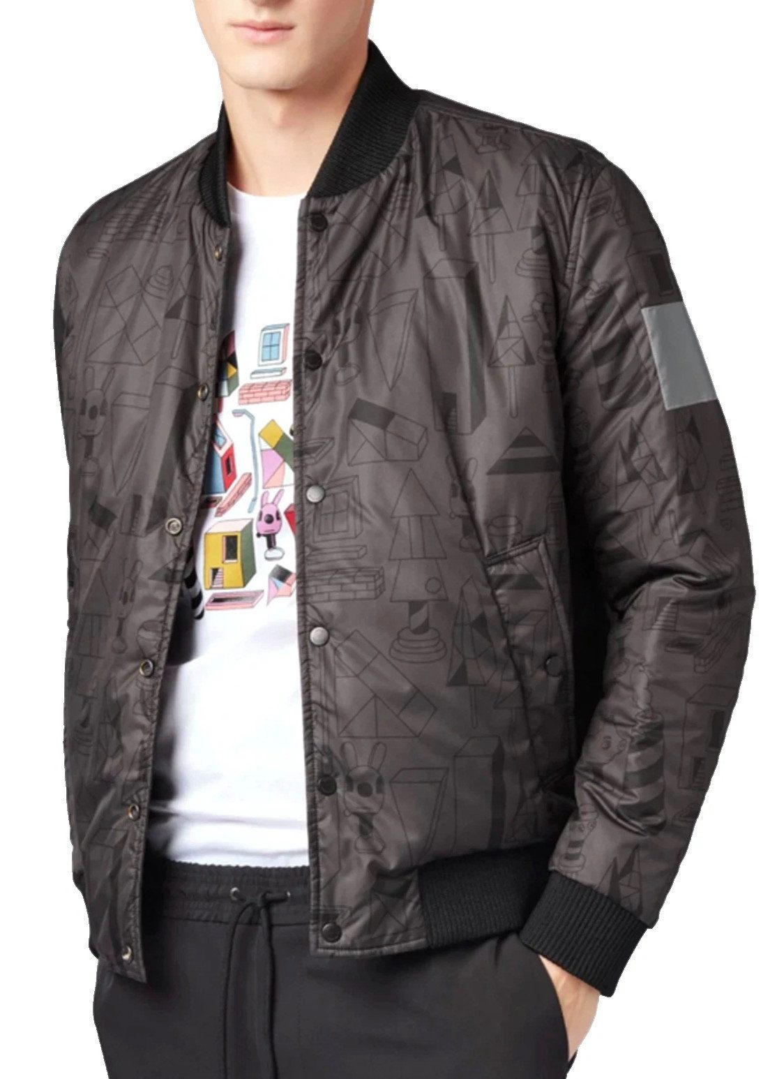 BOSS Bomberjacke x Jeremyville 2-in-1 Wende Jacke Blouson Limited Limitierte Sonderkollektion Reversible mit Jeremyville-Print